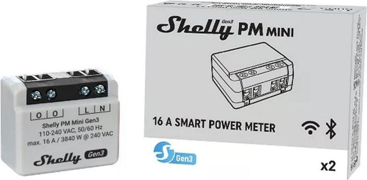 Actual product image Shelly PM Mini Gen3 x2