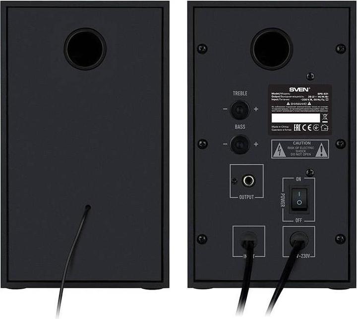 Actual product image Sven Speaker SPS-621, 28W Bluetooth (black) (Electrical connection)