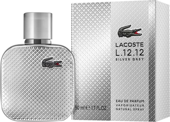 Actual product image Lacoste L.12.12 Silver Grey Eau De Parfum Spray 50ml (Eau de parfum, 50 ml)