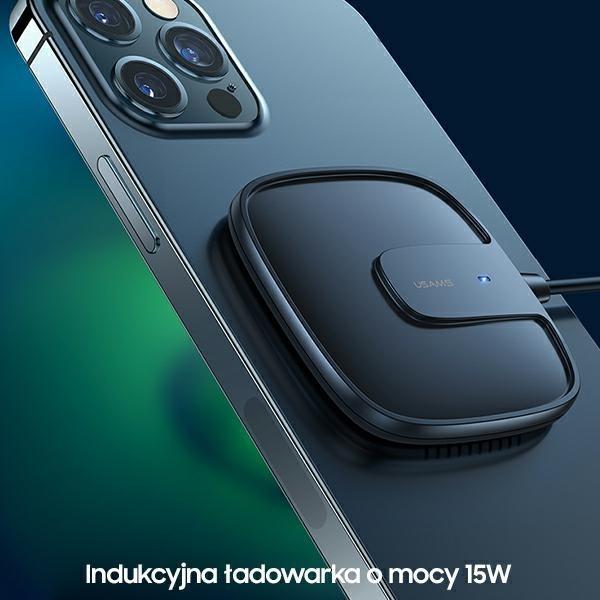 Image du produit Usams Ład. indukcyjna US-CD159 magnétique W1 15W Extra-thin iPhone 12 series biały/white CD159DZ02 (15 W)