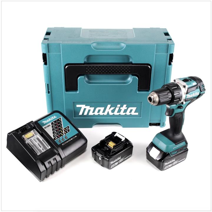 Produktbild Makita DDF484RTJ Akku-Bohrschrauber, 18 V, 2x 5,0 Ah Li-Ion, 54 (Akkubetrieb)