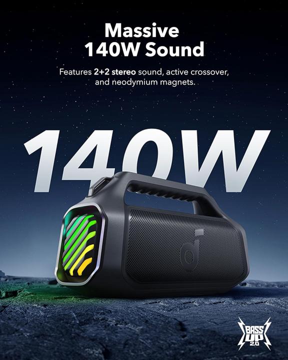 Produktbild soundcore Boom 2 Plus (20 h, Akkubetrieb, Stromversorgung über USB)