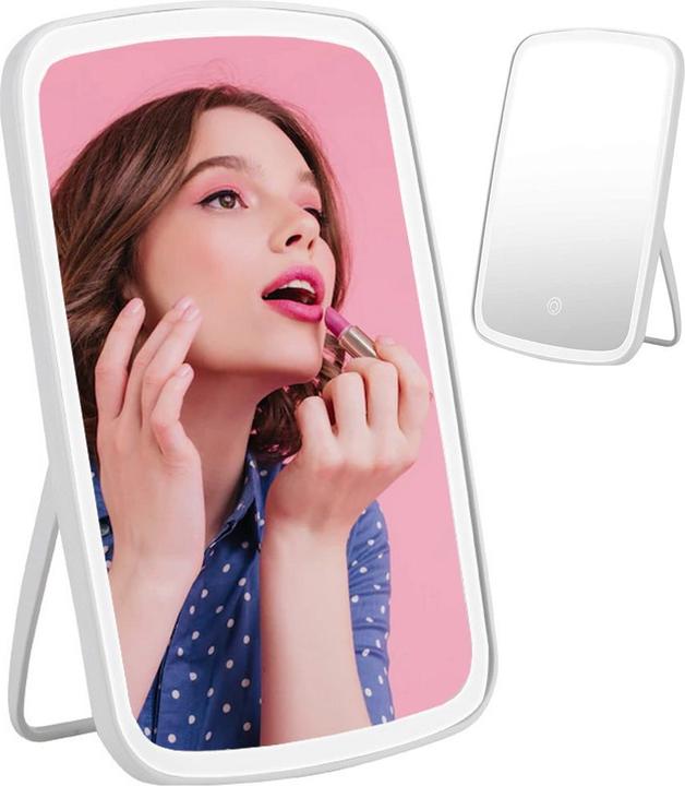 Actual product image Extralink WEISSER BELEUCHTETER MAKE-UP-SPIEGEL MIT STÄNDER - 24096