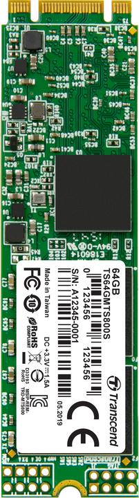 Actual product image Transcend Mts800s (64 GB, M.2 2280)
