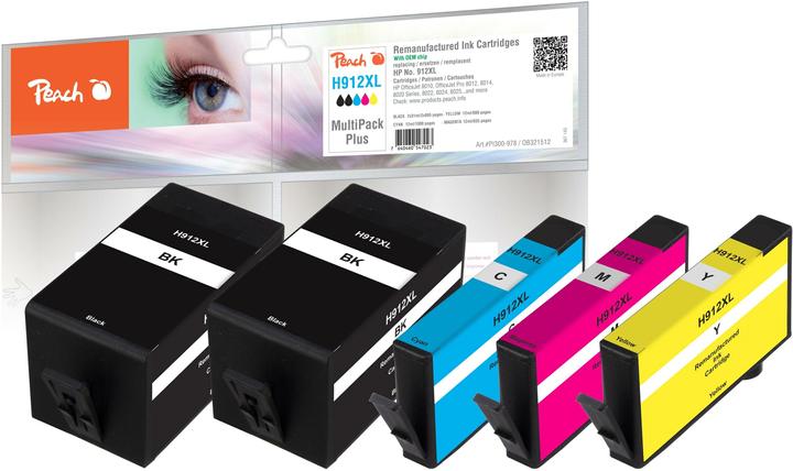 Produktbild Peach Nr.912XL 3YP34AE SparPackPlus kompatibel (M, C, Y, BK)