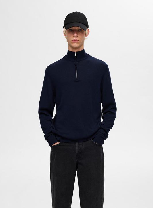 Image du produit Selected Homme Slhtray Ls Knit Merino Half Zip Noos (S)