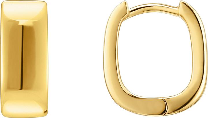 Thomas Sabo Creolen mit eckiger Form (925er Silber, 750 Gelbgold Vergoldung, Sterling Silver, 925 Sterlingsilber)