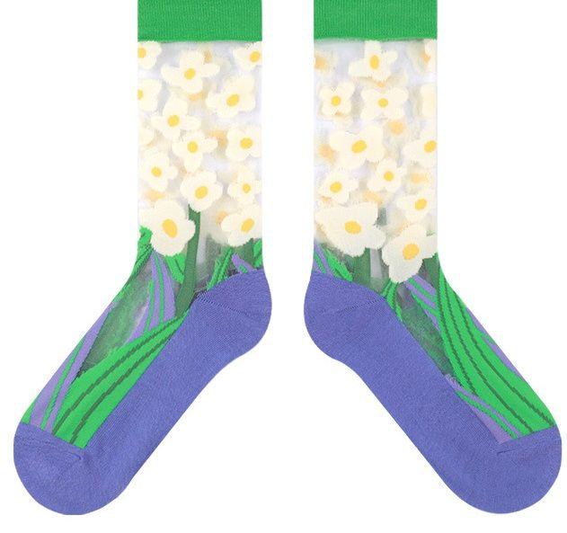 Immagine prodotto Musthaves Calzini taglia 38 - 45 cm - Fiori (Confezione singola, 38 - 45)