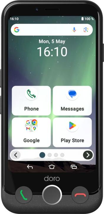 Doro Aurora A10 graphit (64 GB, Graphit, 4.50", Dual SIM, 13 Mpx, 4G)