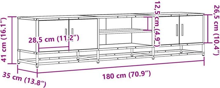 Produktbild VidaXL TV Schrank Lowboard Fernsehschrank Fernsehtisch Schwarz Holzwerkstoff