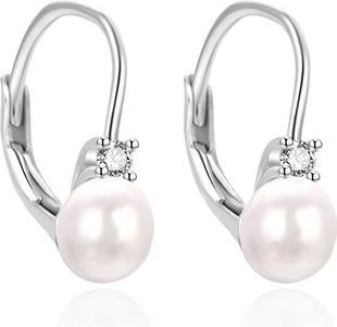 Agato - AGT-E115LW-P Girl Ìs Silver Earrings with Genuine Pearl