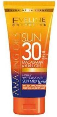 Immagine prodotto Eveline Cosmetici Amazing Oils Latte Solare SPF30 200ml Resistente all'acqua con Macadamia (Latte solare, SPF 30, 200 ml)