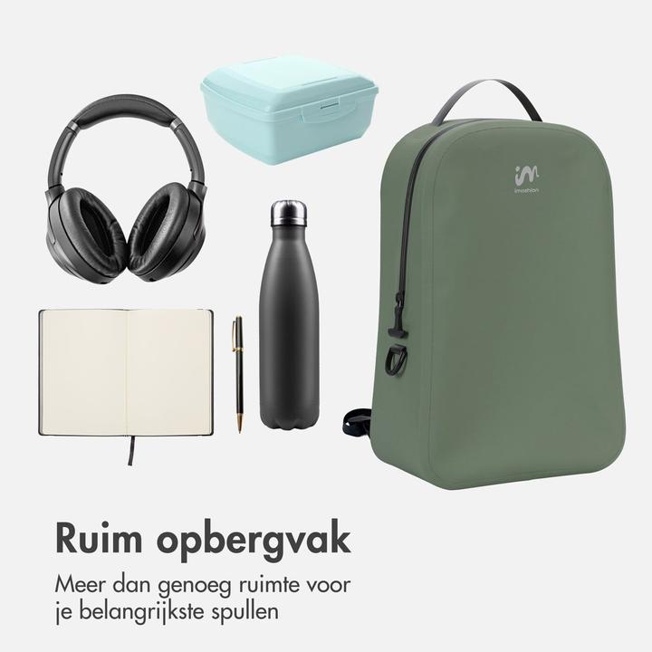 Actual product image iMoshion Air-Tight Waterdichte Rugzak - Medium - 16 L - Waterproof Rugtas - Army Green (16 l)