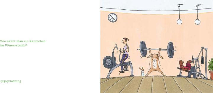 Immagine prodotto Wie nennt man ein Kaninchen im Fitnessstudio? (Tedesco, Porta Moni, 2019)