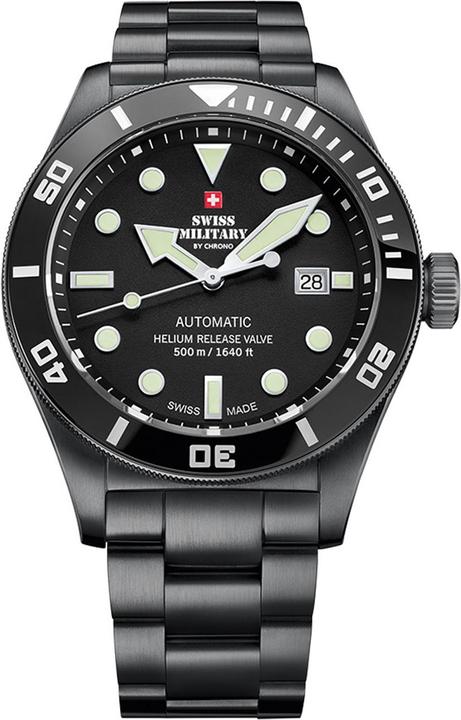 Swiss Military SMA34075.04 Automatik 44mm 50ATM (Taucheruhr, 44 mm)