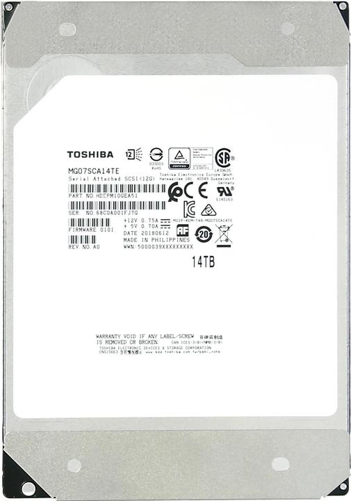 Image du produit Toshiba MG07ACA Series (14 To, 3.5", CMR)