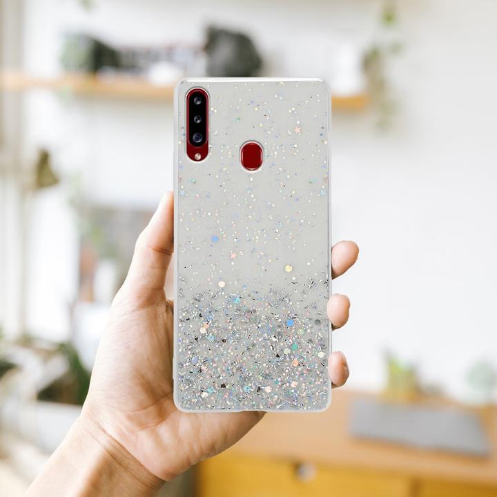 Image du produit Cadorabo Couverture TPU paillettes scintillantes (Samsung Galaxy A20s)