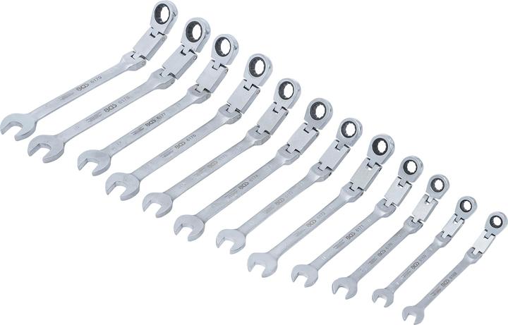 Image du produit BGS Jeu de clés mixtes à cliquet à double articulation pliable 8 - 19 mm 12 pièces (14 mm, 18 mm, 13 mm, 12 mm, 8 mm, 17 mm, 19 mm, 15 mm, 11 mm, 9 mm, 16 mm, 10 mm)