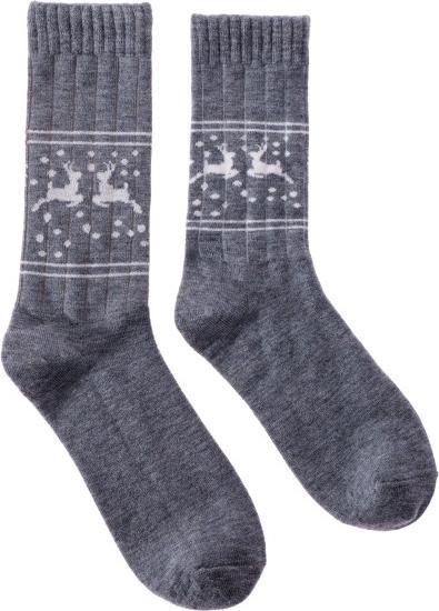 Immagine prodotto Snazzy Santa Calzini natalizi con renna in lana grigia 36-40 di (36 - 40)