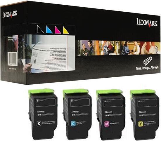 Produktbild Lexmark 4x Original Toner 78C20K0 78C20C0 78C20M0 78C20Y0 CS421 CS521 CS622 Set