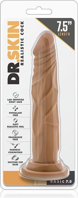 Actual product image Blush Dr. Skin â Realistic Dildo with Suction Cup â Mocha