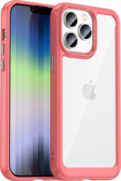Immagine prodotto Hurtel Outer Space Case iPhone 14 Pro Max cover rigida con cornice in gel rosso (Apple iPhone 14 Pro Max)