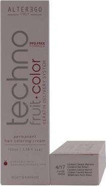 Alterego Techno Fruit Color Kastanien-Aschbraun Haarfärbemittel 100ml (4, 17 Chestnut Ash Brown)