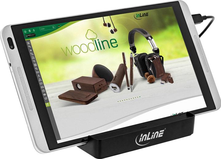 Produktbild InLine USB Mini Docking Station mit USB Typ C PD (Docking Port)