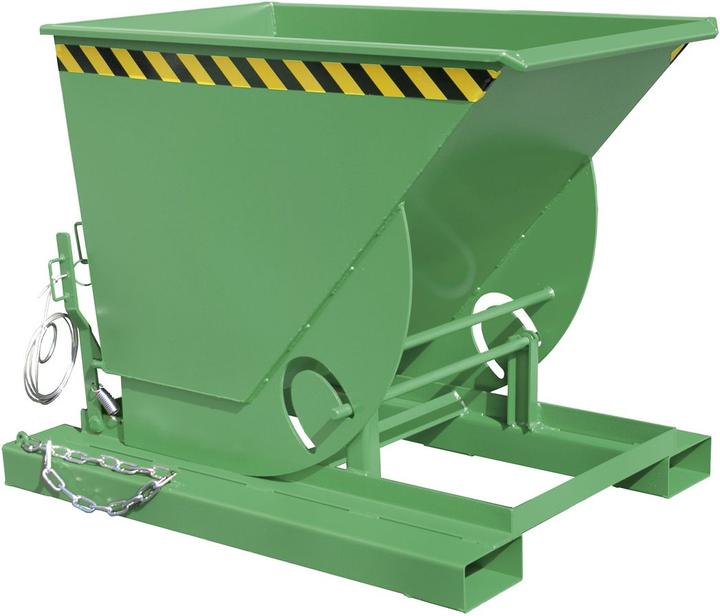 eurokraft pro Cassone ribaltabile compatto, capacità 0,5 m³, verde reseda. (500 l)