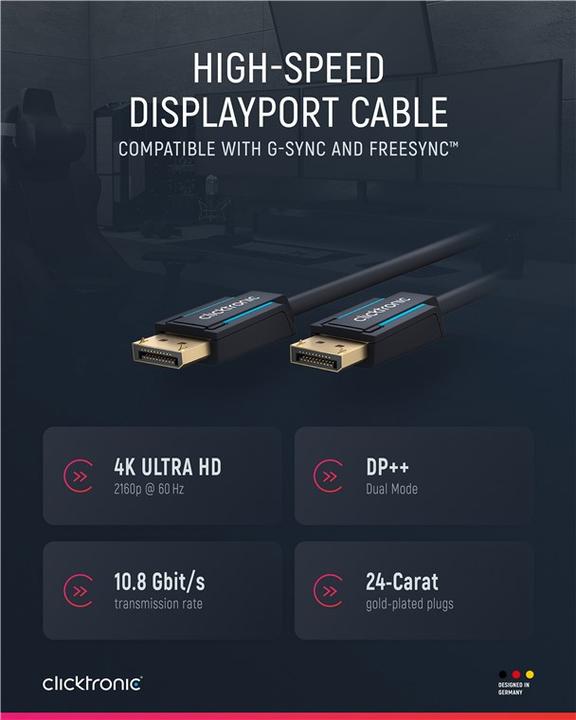 Produktbild clicktronic DisplayPort — DisplayPort (20 m, DisplayPort)