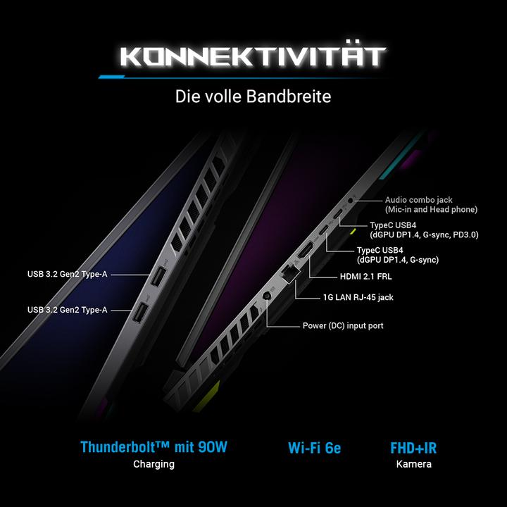 Actual product image ASUS ROG Strix G16 RTX 5070 Ti (16", AMD Ryzen 9 8940HX, 32 GB, 1000 GB, DE)