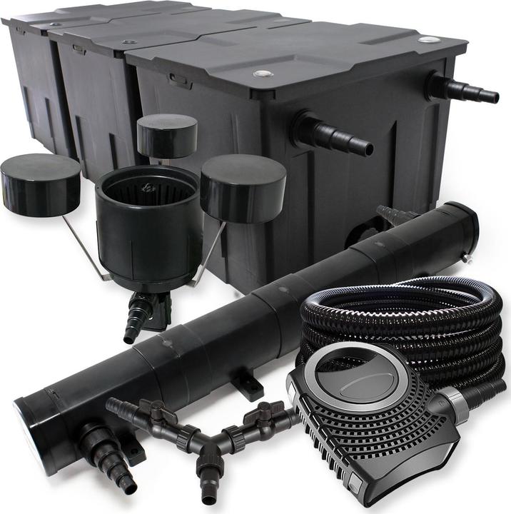 Produktbild SunSun Filter Set 90000l Teich 72W Klärer NEO8000 70W Pumpe 25m Schlauch Skimmer