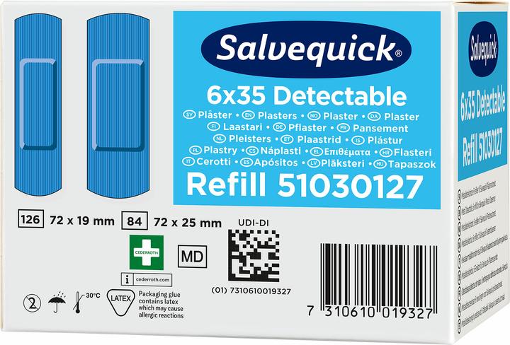Produktbild Salvequick Pflasterstrips detectable (6 x)