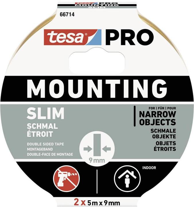 Produktbild tesa Mounting PRO Schmal 2x 5m:9mm (9 mm)