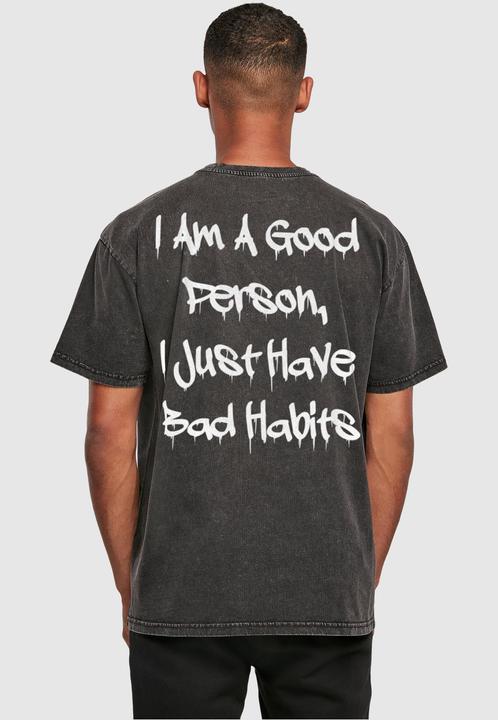 Image du produit Merchcode Bad Habits Acid Washed Heavy Oversized Tee - 112633 (3XL)