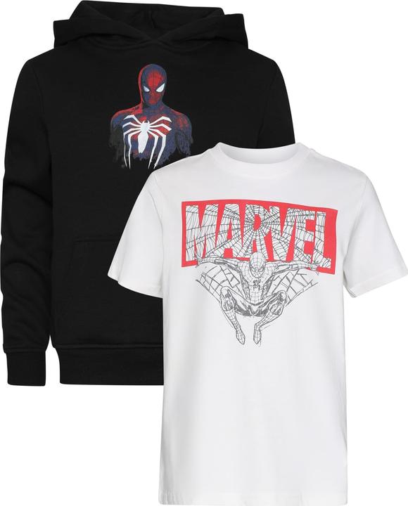 Mister Tee MisterTee T-Shirt & Hoody 2 Pack - Spiderman Marvel - 184603 (158)