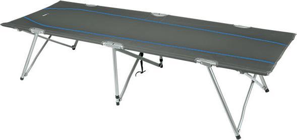 High Peak Camping Oviedo Camp Bed, Dark Grey/Blue, 190x65x45 cm