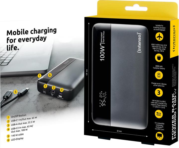 Produktbild Intenso 7350050 (20000 mAh, 100 W, 100 Wh)