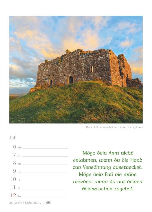 Image du produit Harenberg Irische Segenswünsche Wochenkalender 2026 - mit Zitaten (Couverture rigide, Allemand)