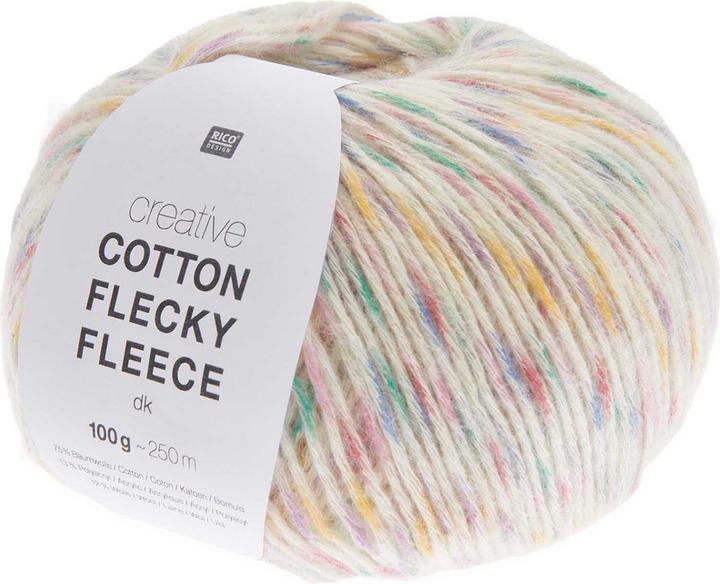 Image du produit Rico Creative Cotton Flecky Fleece, rainbow, 100g, 250 m, 75% CO, 13% PC, 12% WO (250 m)