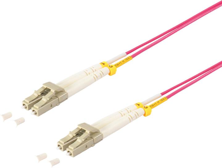 Actual product image Shiverpeaks S/CONN maximum connectivity fibre optic duplex patch cable LC/LC 50/125µ, OM4, violet, 15.0 m (CAT7, 15 m)