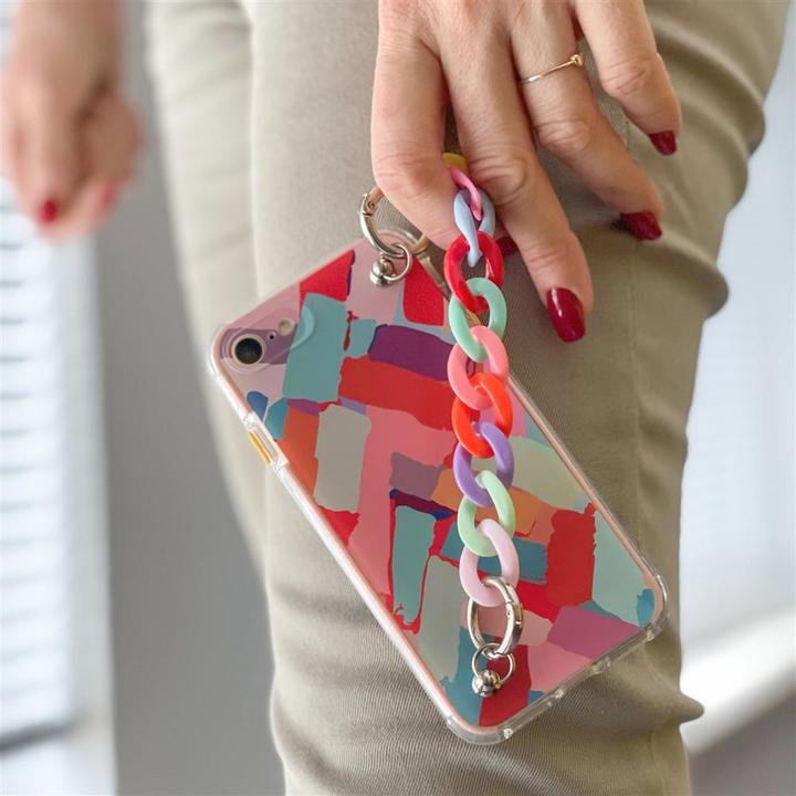 Produktbild Hurtel Color Chain Case Gel elastische Hülle mit Kette und Anhänger für iPhone 12 mehrfarbig (Apple iPhone 12)