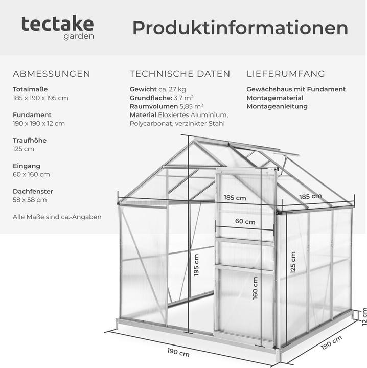 Image du produit tectake Serre de Jardin