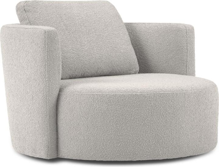 Image du produit Micadoni Bouclé Fauteuil Pivotant, "Bliss", 1 Place, 92x92x75 Fabriqué en Europe