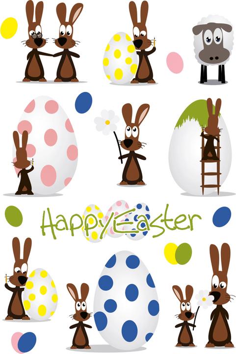 Produktbild HERMA Sticker Ostern (3 x, 9 x 16 cm)