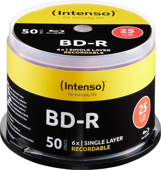 Intenso 1x50 BD-R 25GB 6x Speed, Cakebox (50 x)