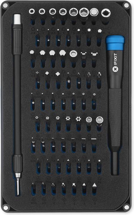 Produktbild iFixit Mako Precision Bit Set (1, 2, PH00, TR6, 0.9 mm, TR9, T3, P6, TR8, PH2, 5.5 mm, Y0, 1.5mm, 0.7 mm, 1.3 mm, PH1, P5, T TR 20, PH0000, T2, PH0, 3 mm, Y 000, 5 mm, Y 1, T TR 25, J 1, Y 00, 2.5 mm, 1mm, J 000, 3.5 mm, 4.5 mm, T TR 15, 2 mm, T5, J 00, TR7, T TR 10, J 0, T4, P2, 4 mm)