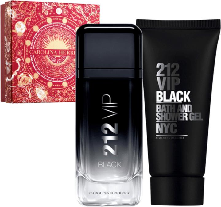 Actual product image Carolina Herrera 212 Vip Black Set (M) EDP 100ml + SG 100ml (Eau de parfum)