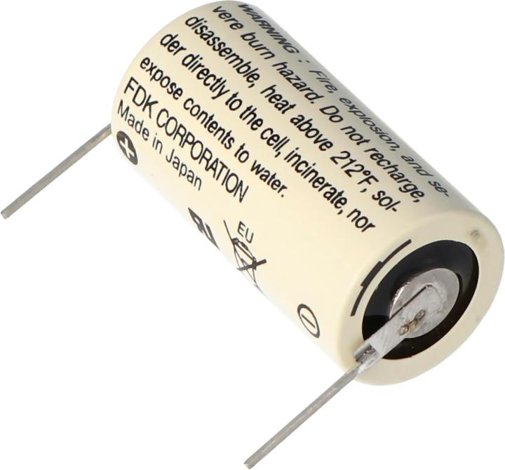 Actual product image FDK Batterie CR17335 SE Size 2/3A, mit Lötpadel (1 pcs., AA, 1800 mAh)