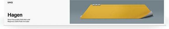 Image du produit Uniq Hagen dwustronna magnetyczna podkładka na biurko żółto-szary/canary yellow-chalk grey